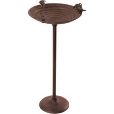 Dakota Fields Esschert Birdbath On Pole Cast Iron