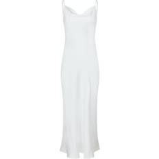 Dame - Elastan / Lycra / Spandex Kjoler Neo Noir Marina Heavy Sateen Dress - White