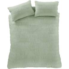 Textiles Catherine Lansfield Seersucker Duvet Cover Green (260x220cm)