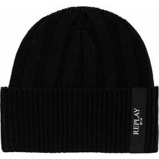 Replay Tilbehør Replay beanie mütze black schwarz neu Einheitsgröße