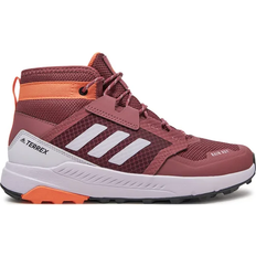 Adidas Röda Barnskor adidas Kid's Terrex Trailmaker Mid Rain.Rdy - Burgund /Silver Dawn/Amber Tint