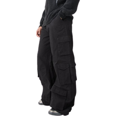 Baggy Pants boohooMAN Extreme Baggy Rigid Multi Cargo Pocket Pants - Black