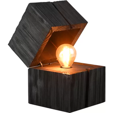 Trä Bordslampor Trio Lighting Treasure Black Bordslampa 16cm