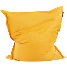 Poliestere Poltrone sacco Beliani Pouf Grande Giallo 140 x 180 cm Poltrona sacco