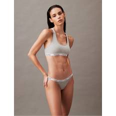 M Bikini Sets Calvin Klein Women's Modern Logo String Bikini Grey