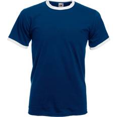 One Size T-shirts Fruit of the Loom 61168 Ringer T-Shirt XL, COLOUR: Navy/White