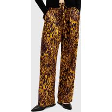 Clothing AllSaints Tyler Animal Print Trousers, Brown/Multi