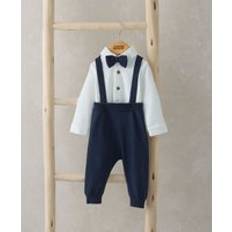 Bow Tie, Braces, Bodysuit Trousers Outfit Set Blue 12-18 Months