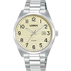 Lorus Unisex Wrist Watches Lorus Mens Classic Silver Tone Yellow Cream Watch RH911RX9