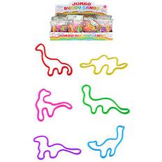 Henbrandt 6 jumbo dinosaur buddy bands pinata toy loot/party bag fillers childrens/kids