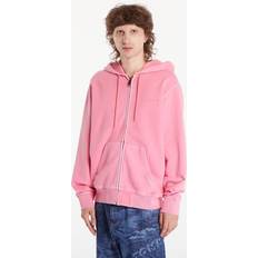 Pink - Unisex Outerwear Carhartt WIP Sweatshirt Hooded Duster Script Jacket UNISEX Pink Garment Dyed