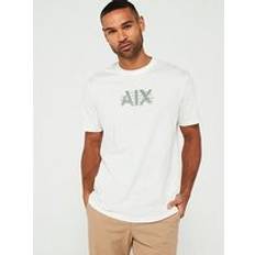 Armani Exchange T-shirts Armani Exchange Regular Fit Spray Chest Logo T-shirt Off White, Off White, 2Xl, Men