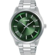 Lorus Mens Classic Clear Cut Green Dial Watch RH929RX9