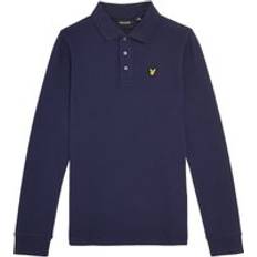 3/4 Polo Shirts Lyle & Scott Men's Kids Long Sleeve Plain Polo Shirt in Navy Years