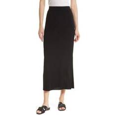 Misook Pull On Slit Hem Skirt