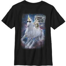 Children's Clothing Fifth Sun Sold by: Top Tees Apparel, Boy Lost Gods Boombox Cat and Unicorn Space Graphic Tee Black