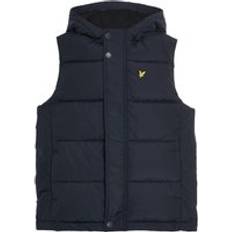 Garçon Gilets Rembourrés Lyle & Scott And Kids Padded Hooded Gilet Navy 14/15 y