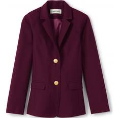 Outerwear Lands' End Uniform Girls Hopsack Blazer Burgundy Kids