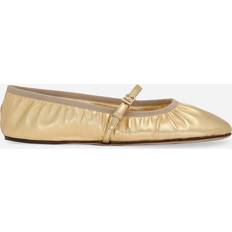 Dolce & Gabbana Ballerinas Dolce & Gabbana Nappa Mordore Ballet Flats Woman Flat Shoes Gold Leather