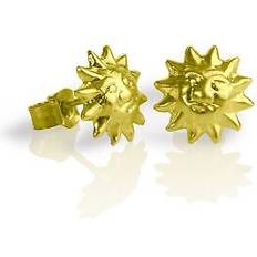 Jewellerybox 9ct gold sun face stud earrings studs celestial