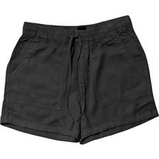 Tencel Shorts GAP Womens Tencel Relaxed Shorts Black Linen