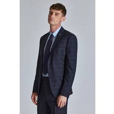 Men Suits Ted Baker Textured Check Navy Men's Slim Fit Suit 38R