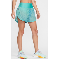 Nike Trail Repel-Laufshorts mit Slip und mittelhohem Bund für Damen ca. 7,5 cm Grün EU 36-38