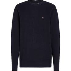 Tommy Hilfiger Blue Jumpers Tommy Hilfiger Essential Structure Crew Neck Jumper - Navy