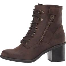 White Mountain Shoes Dorian Women's Lace-up Boot, Dk Brown/Fabric, W