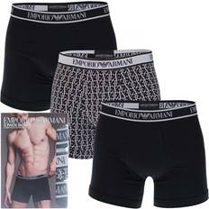 Armani Men Men's Underwear Armani Emporio Underwear Pack Boxers Black