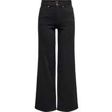 Dame Jeans Only Onlmadison Wide Leg - Schwarz