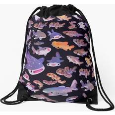 Famgem Drawstring Bag Shark day 2 Sport Gym Shoe Backpack