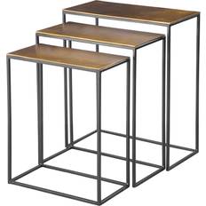 Home Minimalist gold black iron Nesting Table