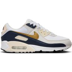 Dame - Nike Air Max 90 Sneakers NIKE Air Max 90 Next Nature W - White/Obsidian/Coconut Milk/Metallic Gold