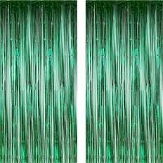 Curtains & Accessories Shein pcs Green Rain Silk Foil