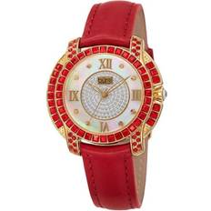 Men - Swarovski Wrist Watches Stührling Burgi bur156rd swarovski crystal mother of pearl diamond red womens