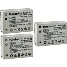 Batteries & Chargers Kastar 3-Pack NB-10L Battery 7.4V 1400mAh Replacement Canon PowerShot G1 X