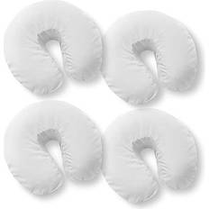 Saloniture 4-Pack Premium Microfiber Face Cradle Covers Ultra Soft Fitted Massage Table Cradle Cover White