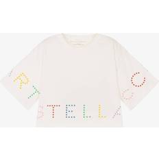 Tops sale Stella McCartney Kids Girls White Cotton T-Shirt