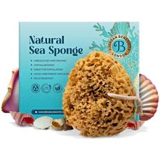 Organic Bath Sponges Sea Sponge, Unbleached Honeycomb Shower Sponge, Body Sponge on Exfoliating