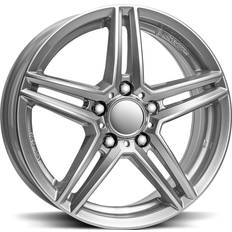 16" Car Rims Wolfrace Eurosport M10 Alloy Wheels In Polar Silver Set Of 4 - 19x9.5 Inch ET51 5x112 PCD Polar