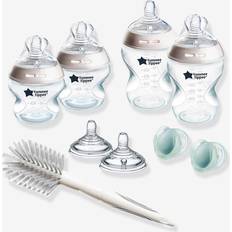 Tommee Tippee Biberons et Vaisselle pour Bébé Tommee Tippee Coffret de naissance Natural Start biberons anti-colique 150ml/260ml, avec tétines à débit moyen en forme de sein, auto-stérilisants