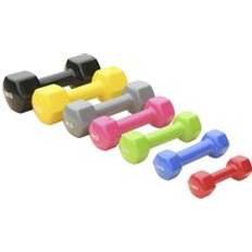 Fitness Pair of vinyl dumbbells 1kg Sporti Bleu