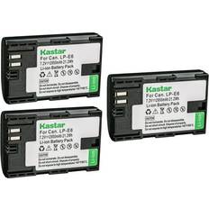 Batteries & Chargers Kastar 3-Pack Battery Replacement for Canon LPE6NH Battery Canon EOS R6 Mark II