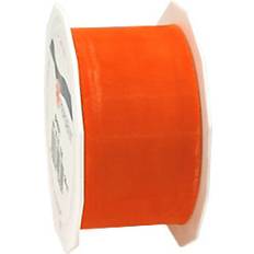 Arancione Nastri per Regali PRÄSENT C.E. Pattberg 40 mm 25 m Organza Ribbon Sheer, Orange