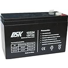 DSK 10324-12V 7Ah Sealed Rechargeable AGM Lead Battery. Ideal battery for Home and Industry Alarms, Electric Toys for children, Mobility Devices, Scooters, Fences