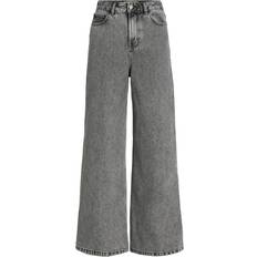 JJXX Tokyo High Waisted Wide Leg Jeans - Grey Acid Wash