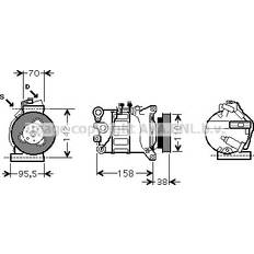 AVA Compressor, air conditioning VOAK143