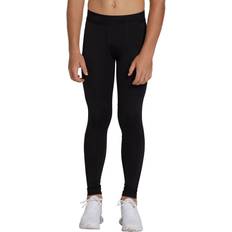 L Base Layer DSG Boys' Compression Full Length Tights, Large, Pure Black