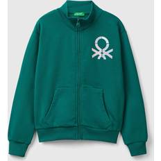 3XL Sweatshirts Children's Clothing United Colors of Benetton Sweatshirt With Zip And 2XL, Dark Green, Kids